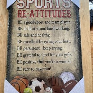 Brand new Sports Be-Attitudes plaque